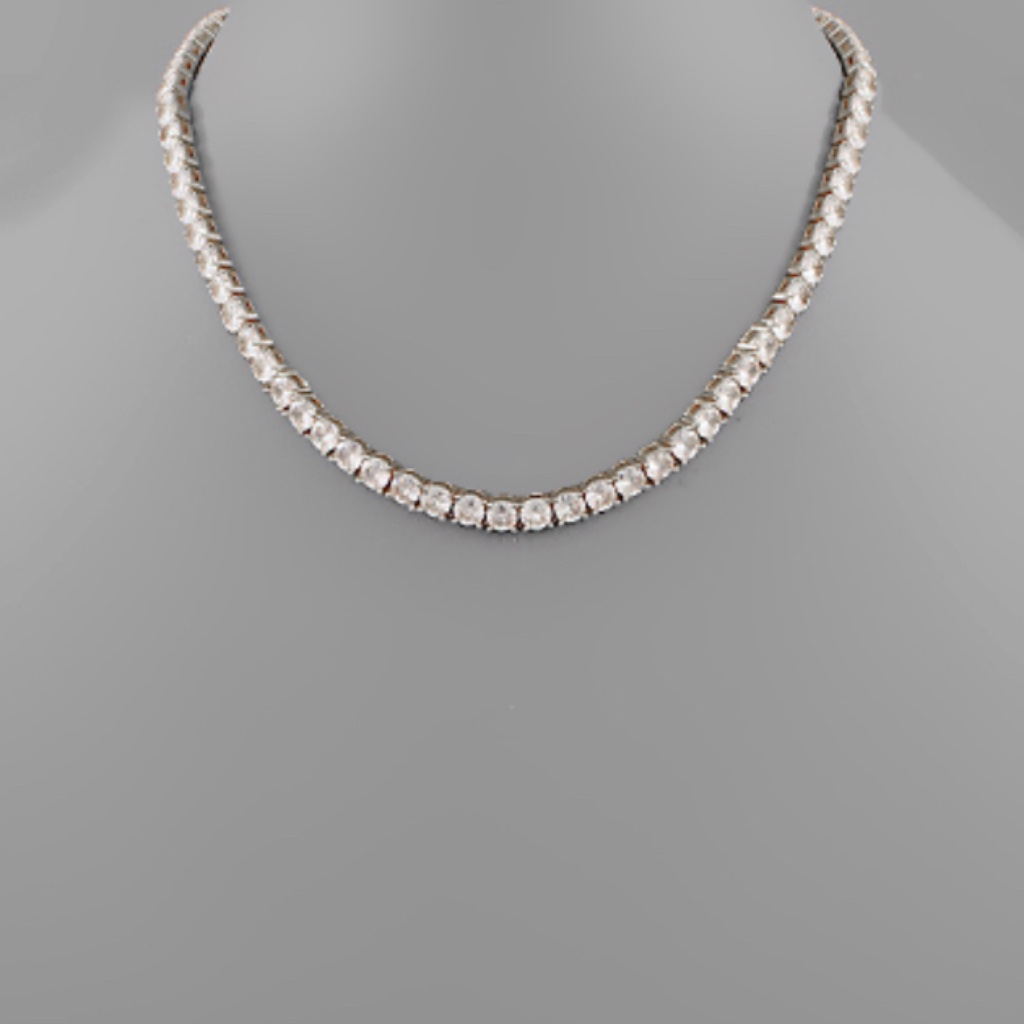 Cz 5mm Tennis Necklace